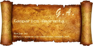 Gasparics Amaranta névjegykártya
